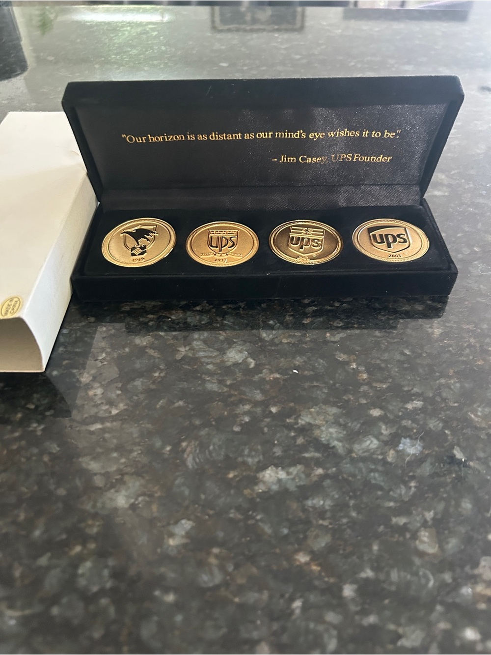 New in Box UPS collectors golden coin set